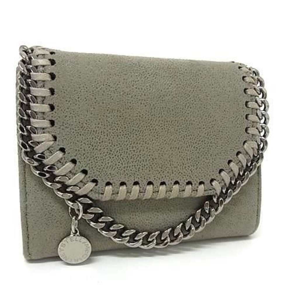 STELLA McCARTNEY Falabella Wallet/Coin Case 391836 Gray Eco-Leather Women's